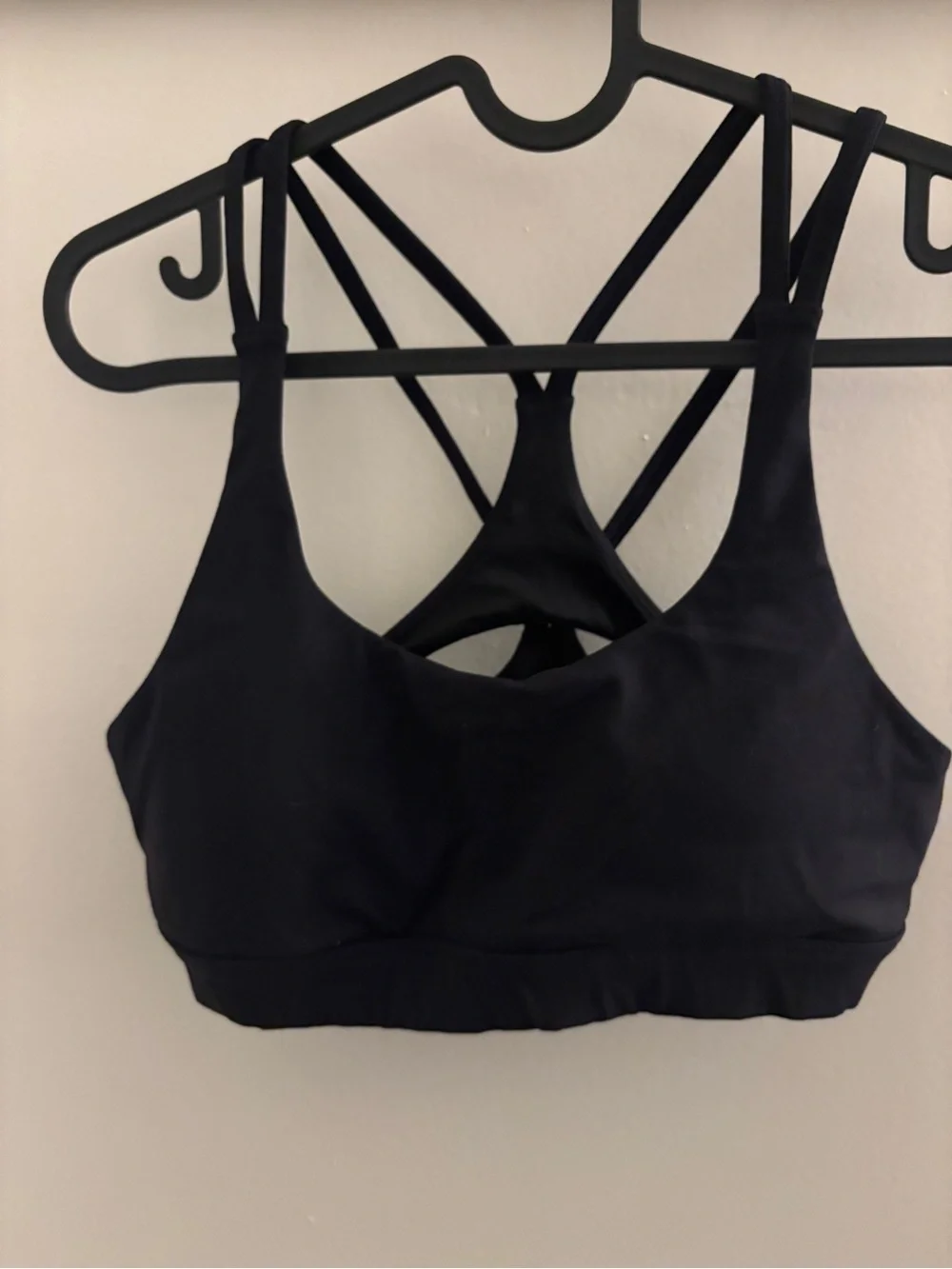 ALO Yoga Black Strappy Low-Impact Sports Bra